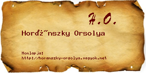 Horánszky Orsolya névjegykártya