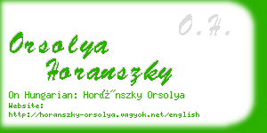 orsolya horanszky business card